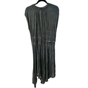 Zara Midi Dress Womens S Satin Wrinkle Effect Asymmetrical Hem boho Mermaidcore